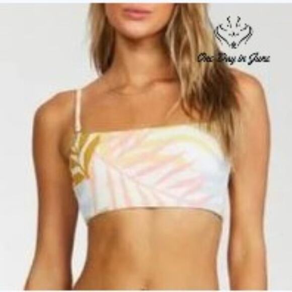 Billabong Tropical Jungle Sunny Reversible Bikini Top Size S - Picture 1 of 7